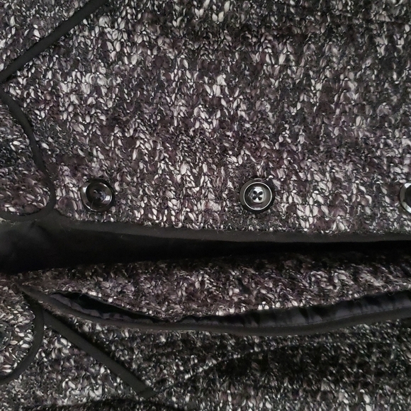 Sandro sportswear black & white tweed evening jacket, blazer, womens size medium - Picture 7 of 9